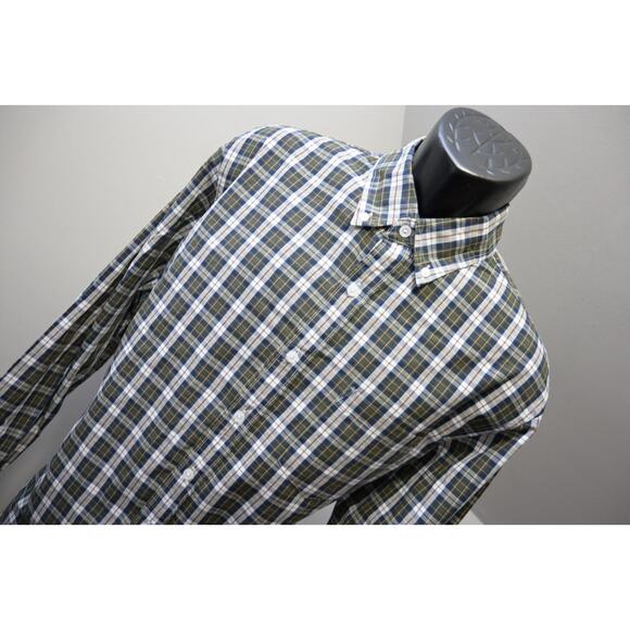 J Crew Mercantile Flex Slim Fit Dress Shirt Plaid Button Up Mens Size Large - Picture 4 of 7